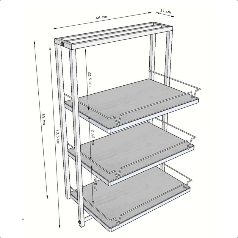 Prateleira Porta Temperos De Parede Para Cozinha Nicho | Magalu